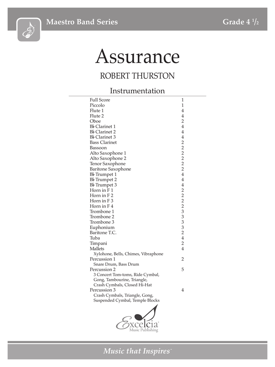 Assurance (Score) Concert Band scores gallery preview page 2