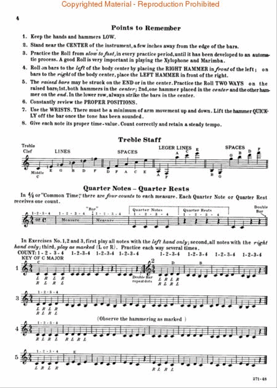 Rubank Elementary Method – Marimba or Xylophone Concert Band Methods scores gallery preview page 3