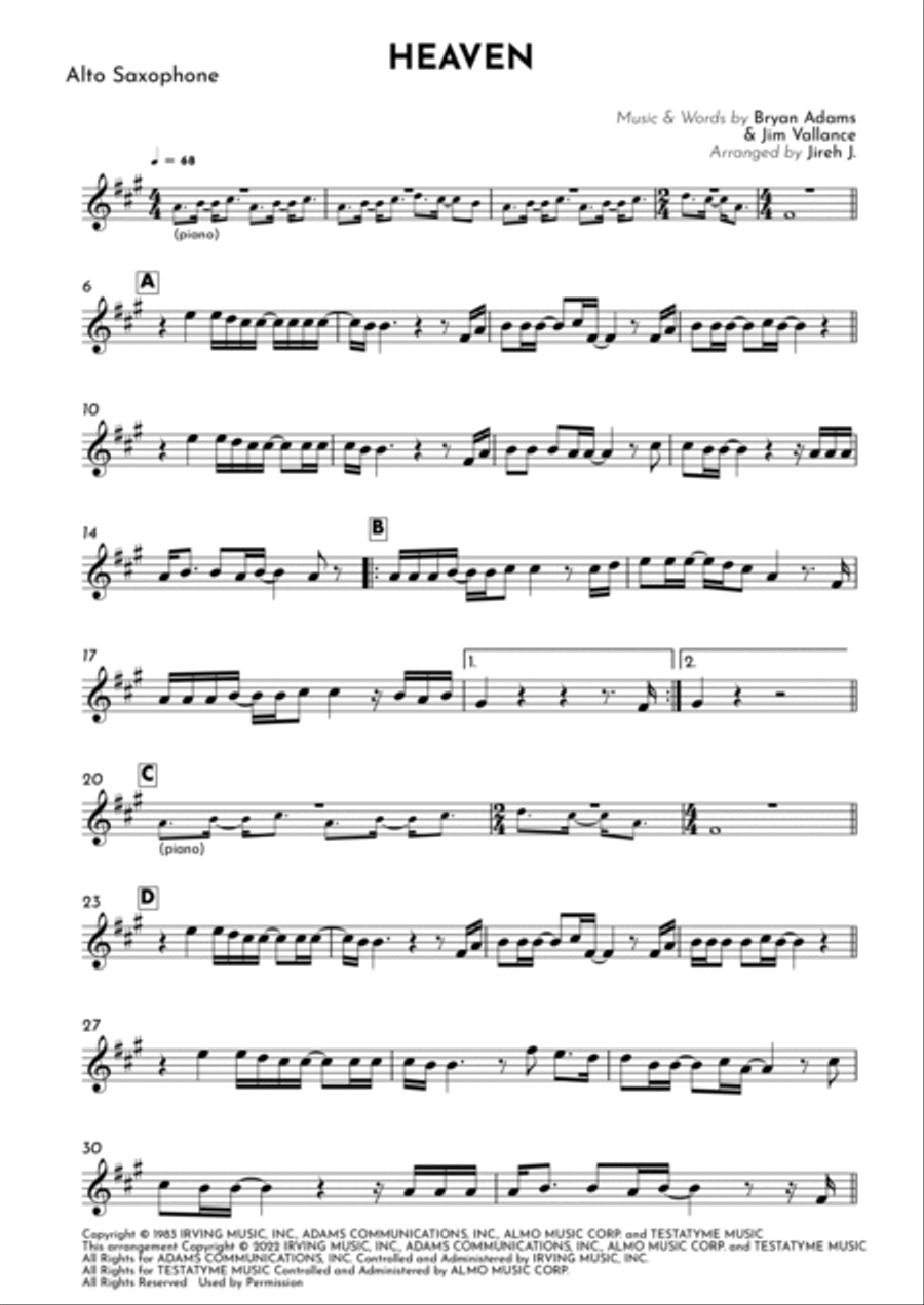 Heaven Alto Saxophone scores gallery preview page 2
