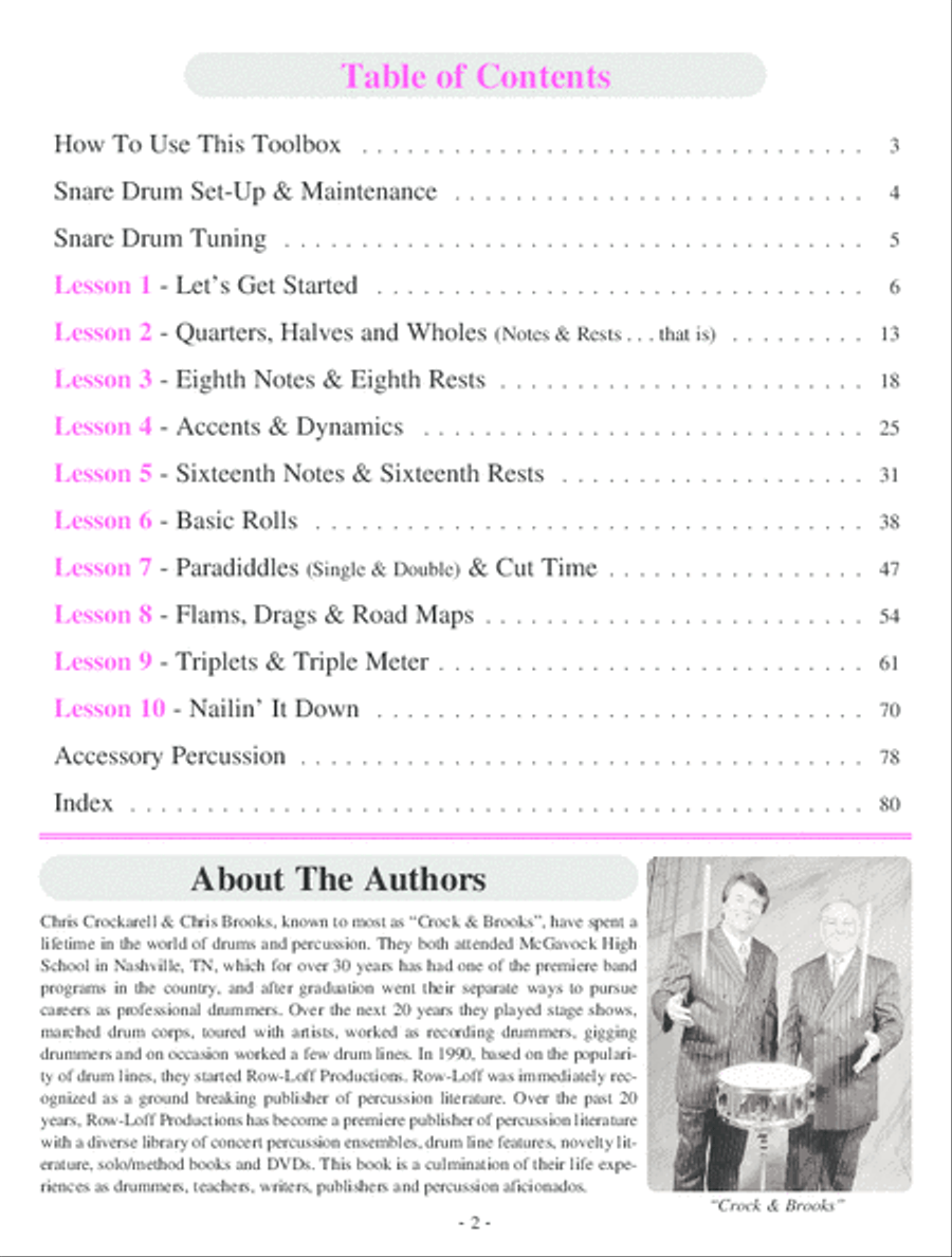 The Snare Drummer's Toolbox Snare Drum scores gallery preview page 2