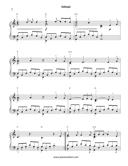 Hallelujah - Leonard Cohen (Piano Solo)