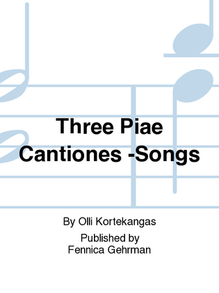 Three Piae Cantiones -Songs