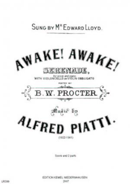 Awake! awake! : serenade for voice and piano with violoncello or violin obbligato