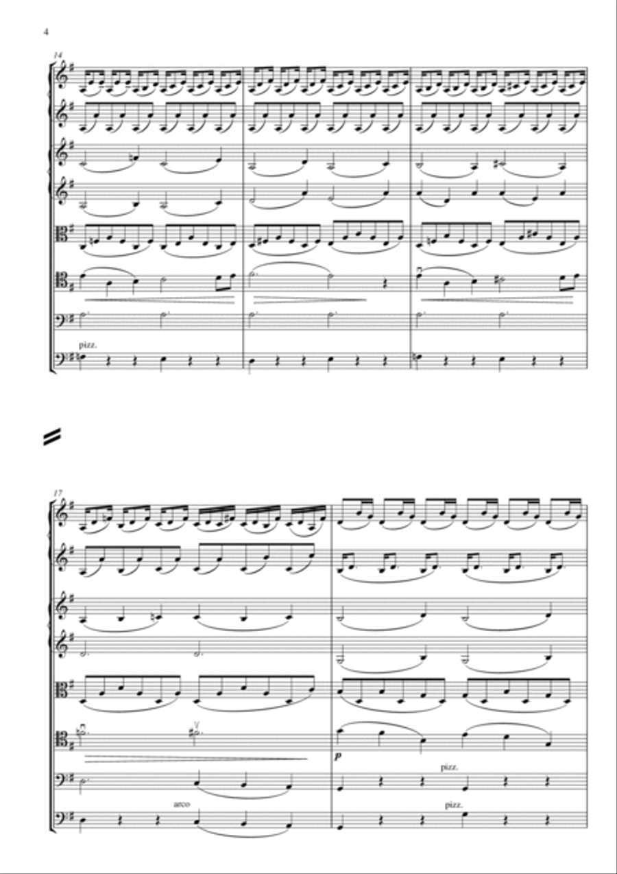 The Swan for solo cello and string orchestra Chamber Music scores gallery preview page 4
