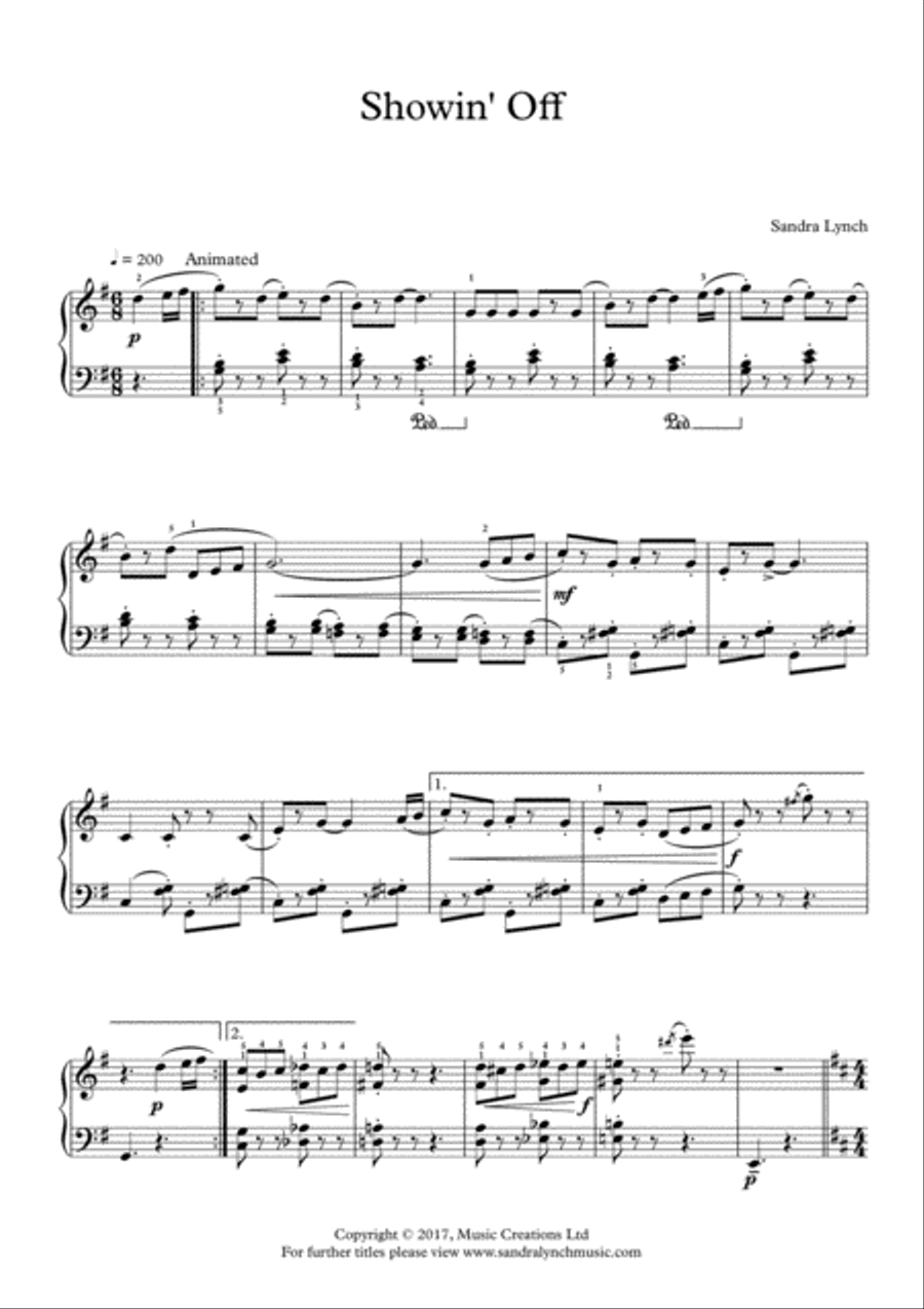 Showin' Off Piano Solo scores gallery preview page 2