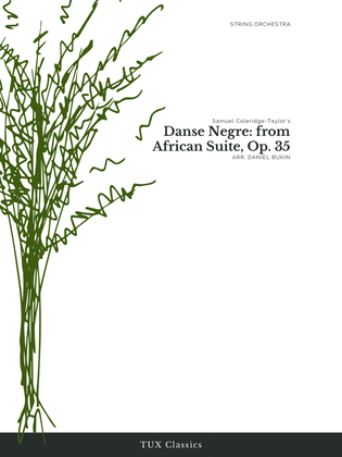 Book cover for Danse Negre: African Suite, Op.35