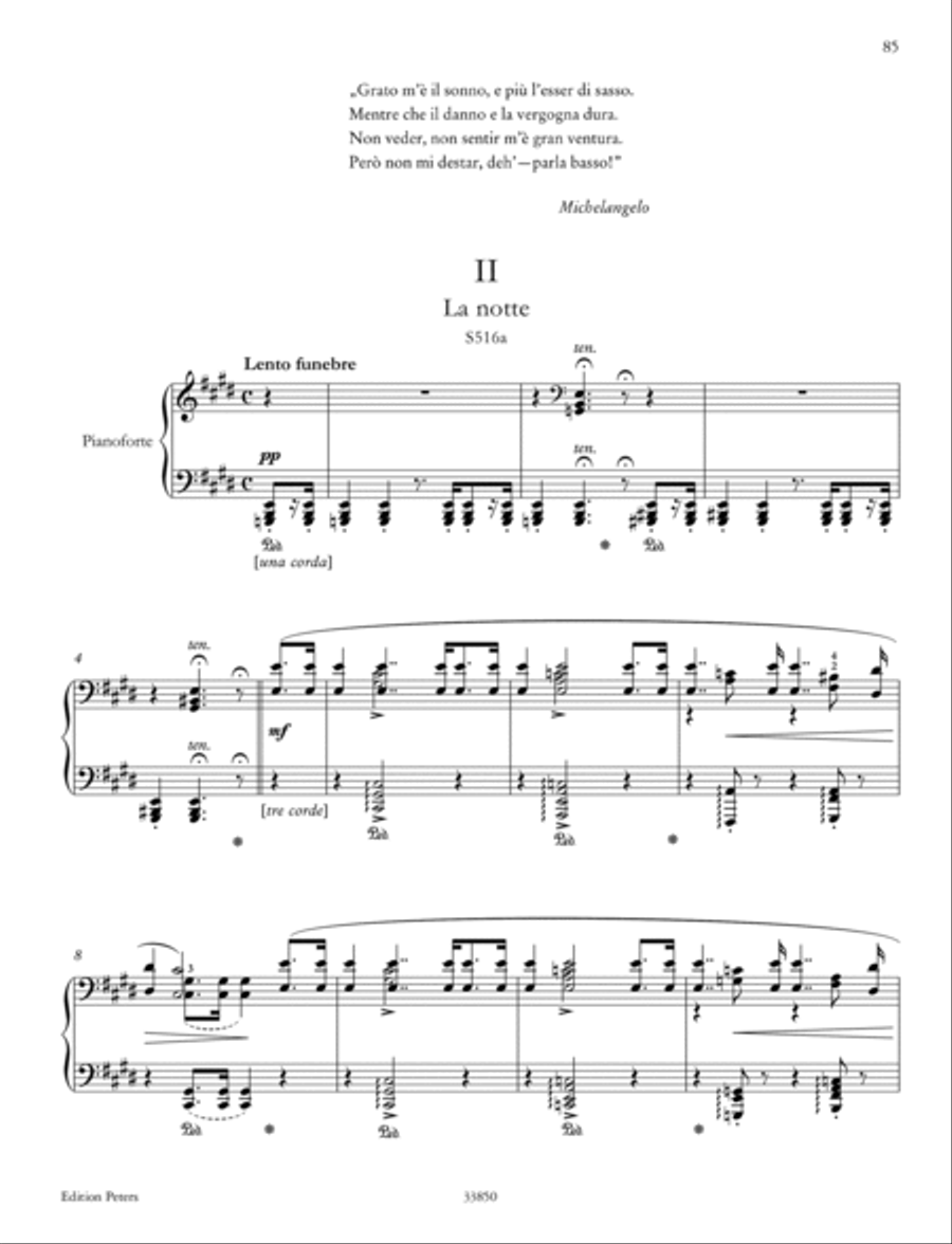 Années de pèlerinage -- Troisième Année (Italie), Trois Odes funèbres Piano Solo scores gallery preview page 4