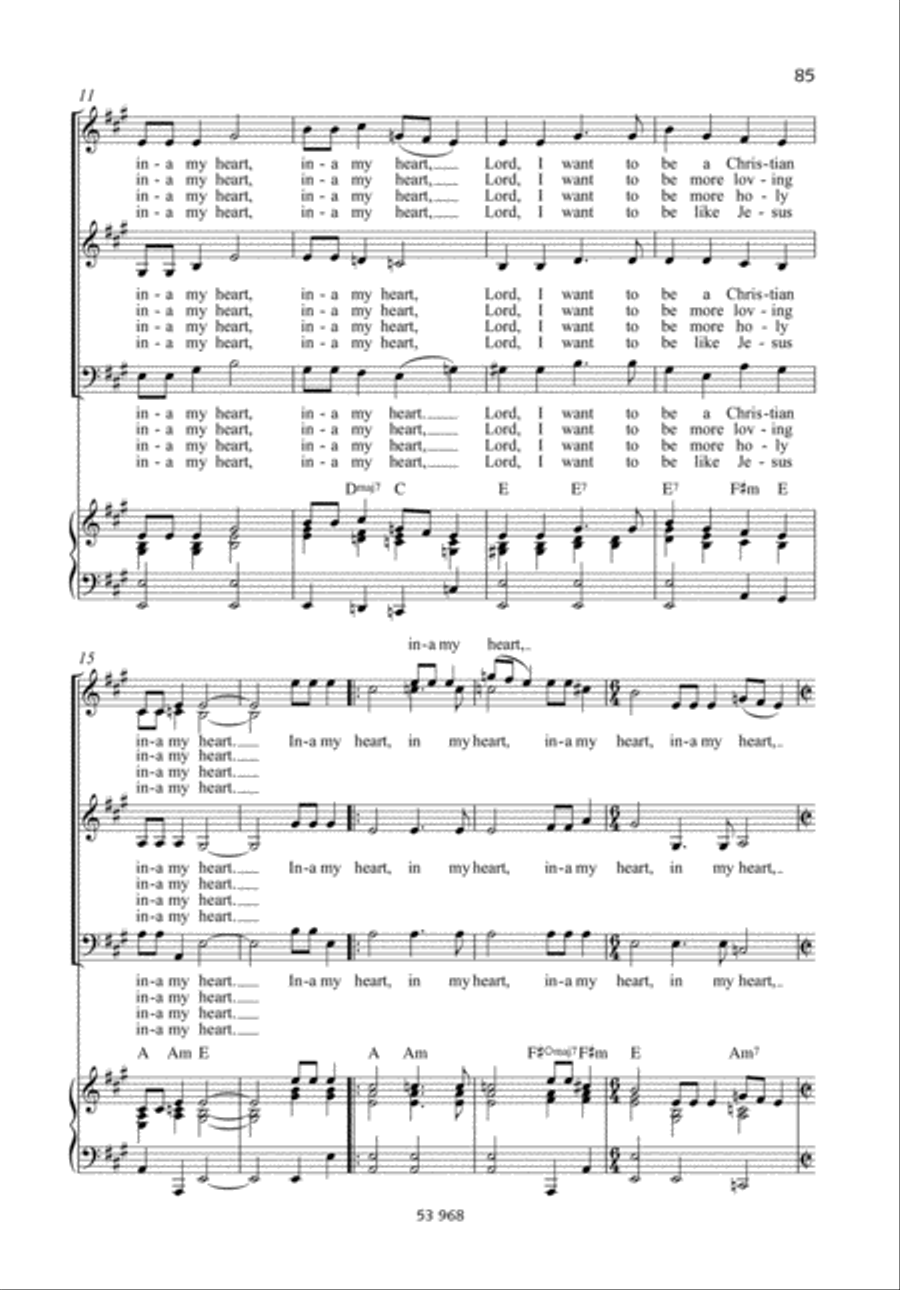 Lord, I want to be a Christian 3-Part scores gallery preview page 2