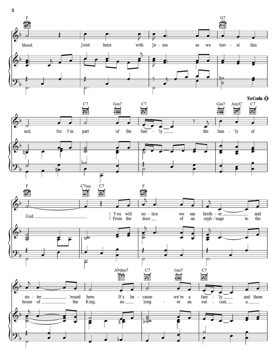 The Family Of God The Family Of God Guitar scores gallery preview page 2