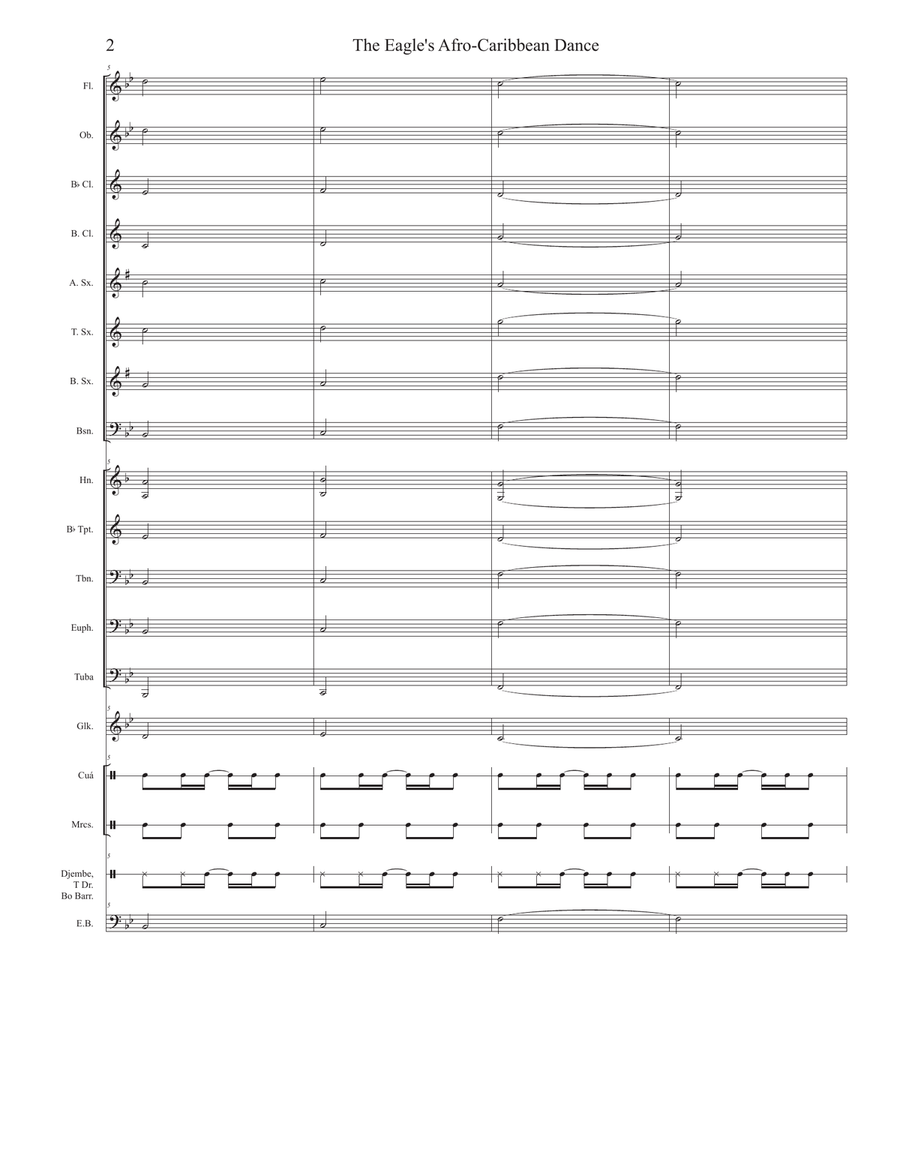The Eagle's Afro-Caribbean Dance For Beginner Concert Band Concert Band scores gallery preview page 3