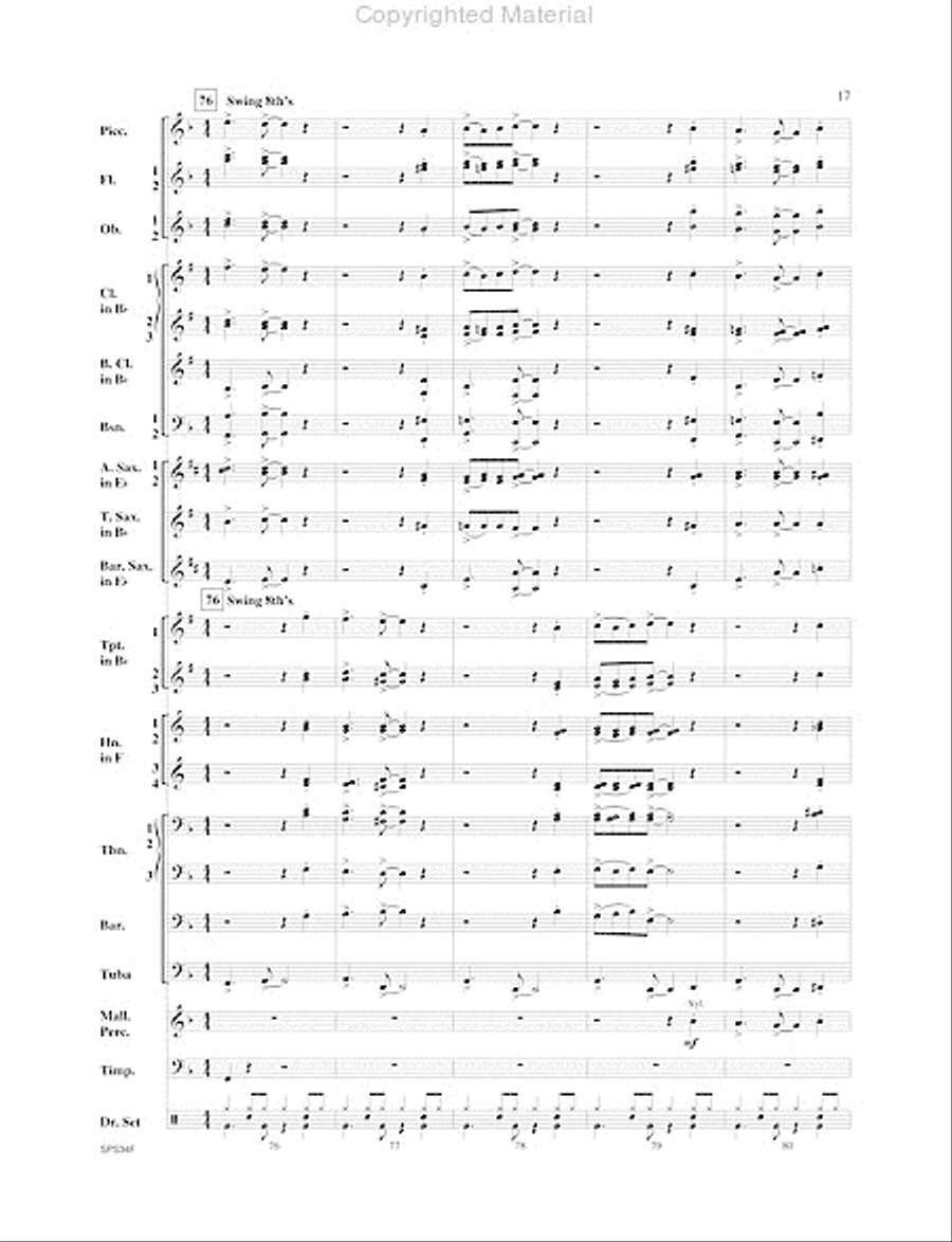 Chicago (That Toddlin' Town) Concert Band scores gallery preview page 18