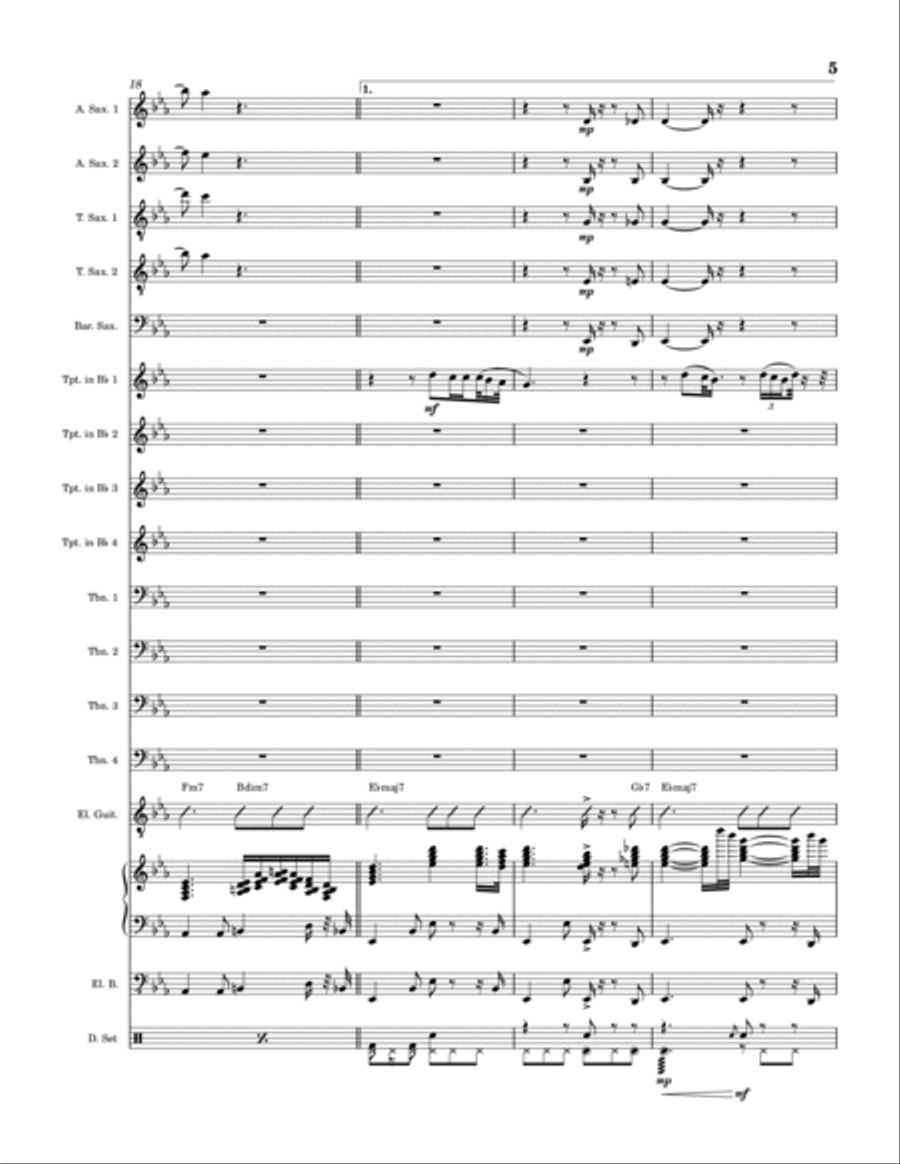 You're Still A Young Man You're Still A Young Man Jazz Ensemble scores gallery preview page 6