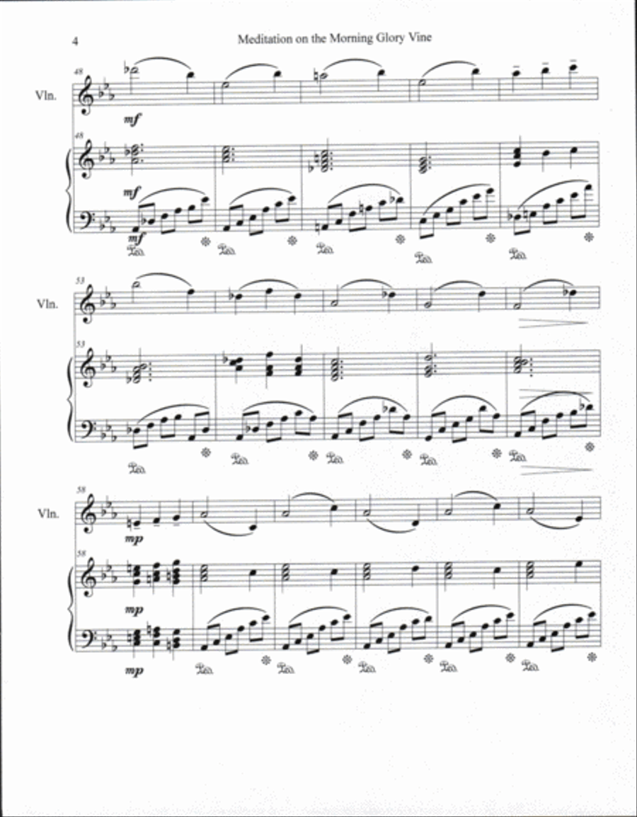 Meditation on the Morning Glory Vine String Duet scores gallery preview page 4