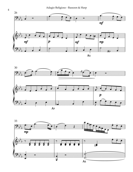 Adagio Religioso, K622, Duet for Bassoon & Pedal Harp image number null