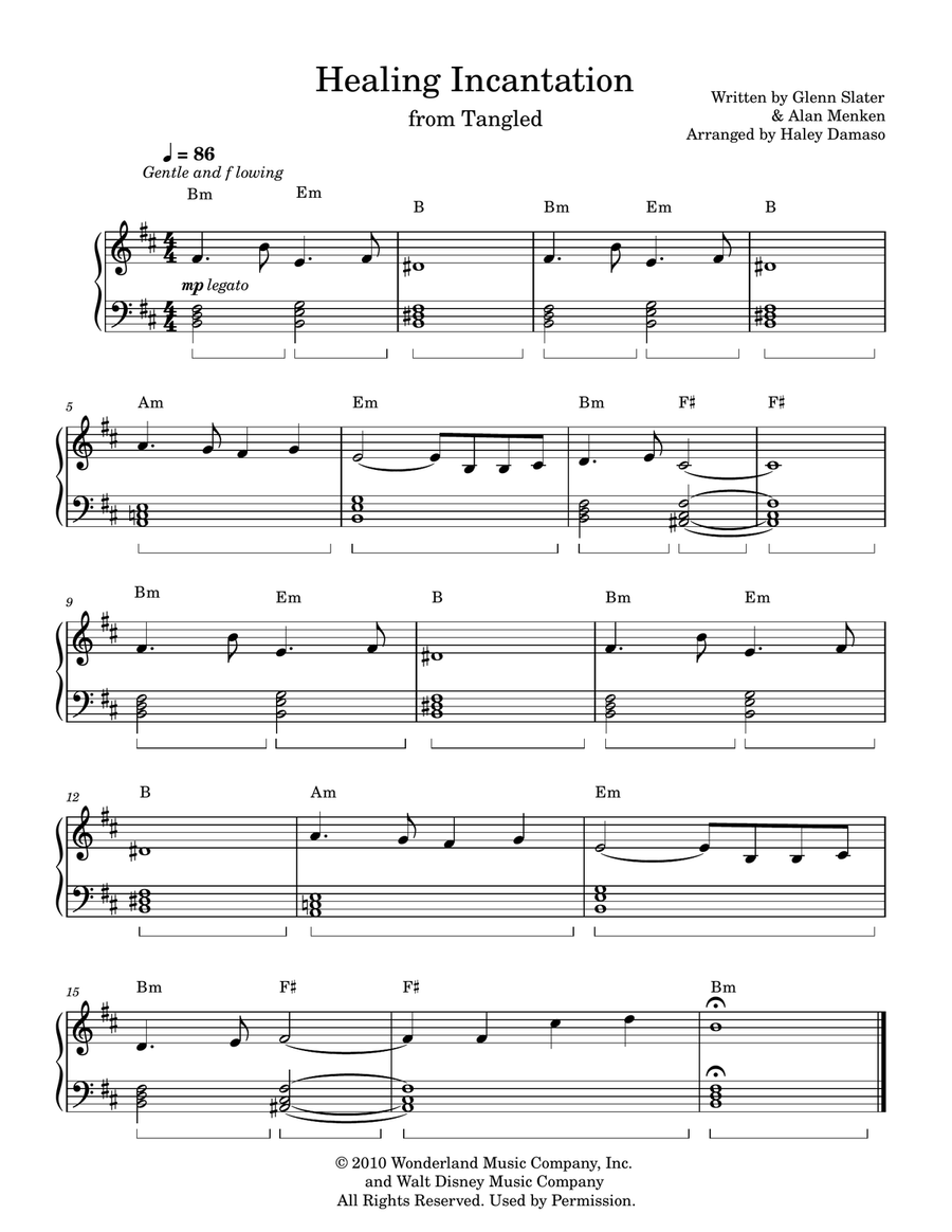 Healing Incantation Healing Incantation Piano Solo scores gallery preview page 1