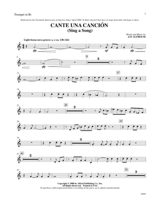 Book cover for Cante una Cancion (Sing a Song): 1st B-flat Trumpet