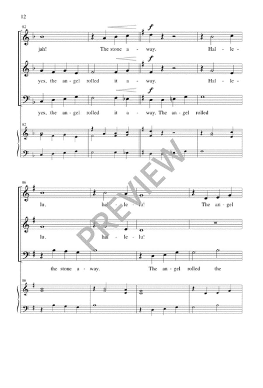 The Angel Rolled the Stone Away 3-Part scores gallery preview page 13