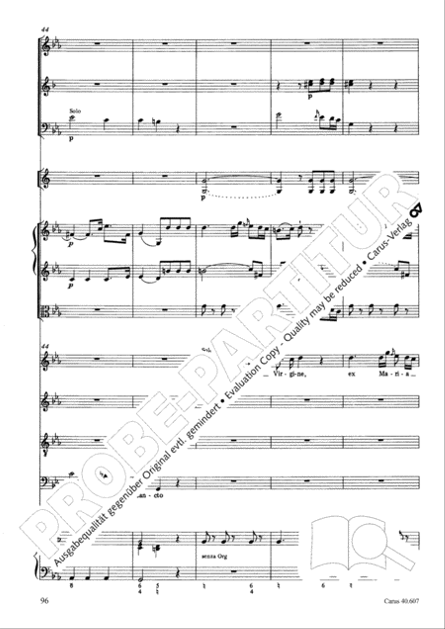 Mass in time of war (Missa in tempore belli) 4-Part scores gallery preview page 106