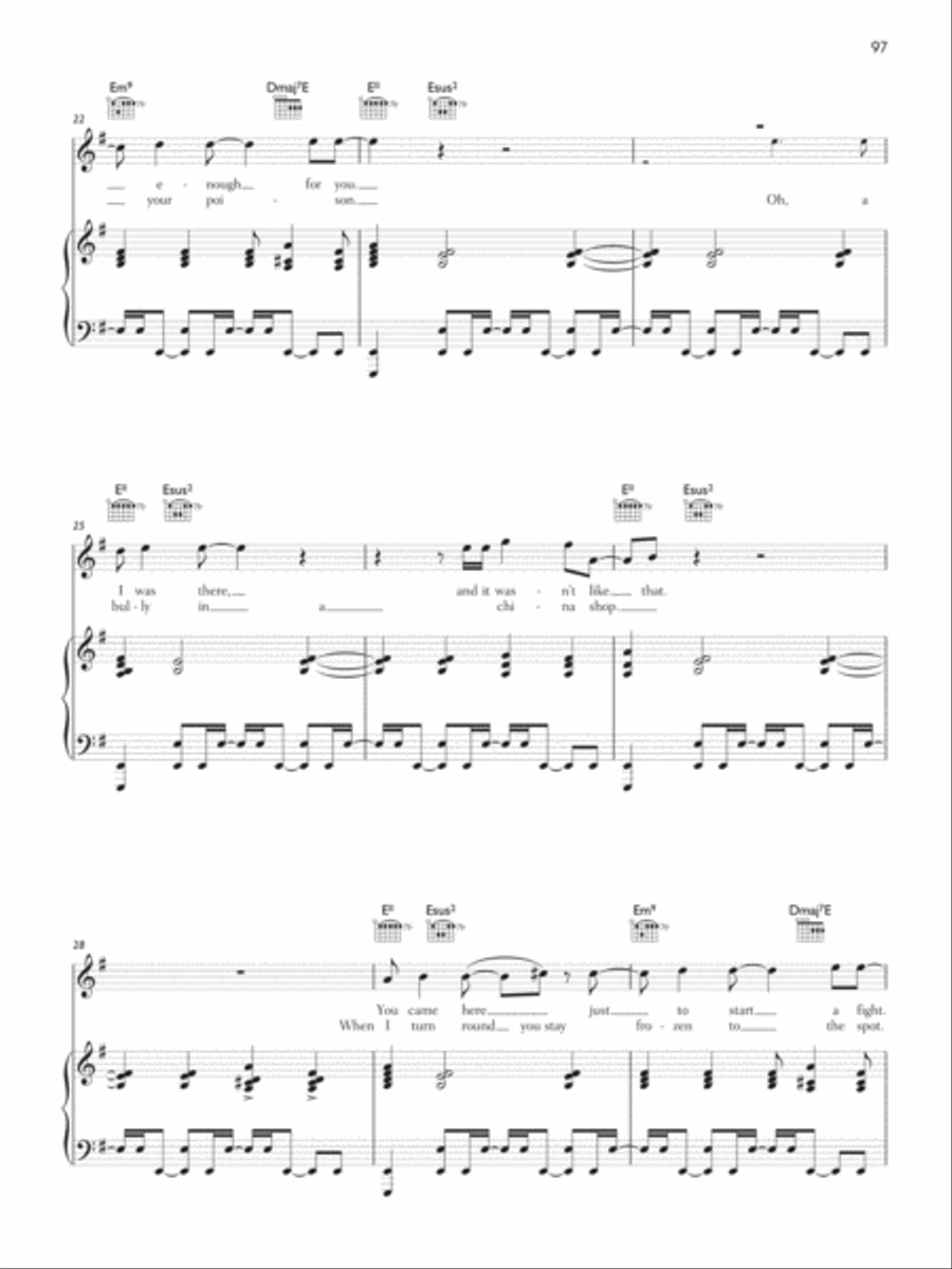 A Punch Up at a Wedding Piano, Vocal, Guitar scores gallery preview page 3