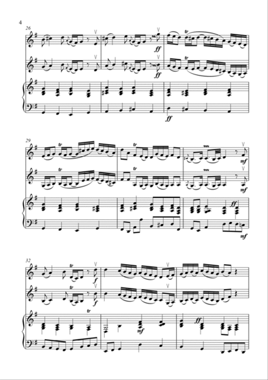 Sleepers Awake! (Wachet Auf!) (BWV 140) - for 2 Violins & Piano (Part of 