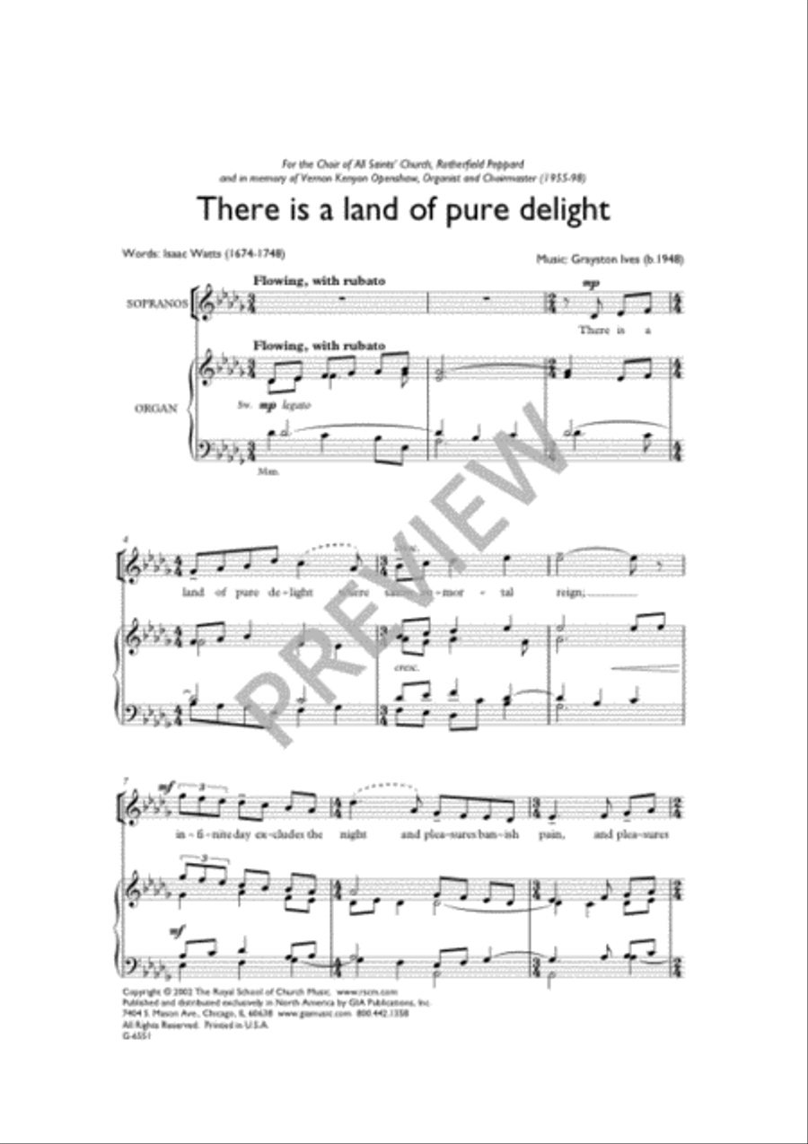 There is a land of pure delight 4-Part scores gallery preview page 3