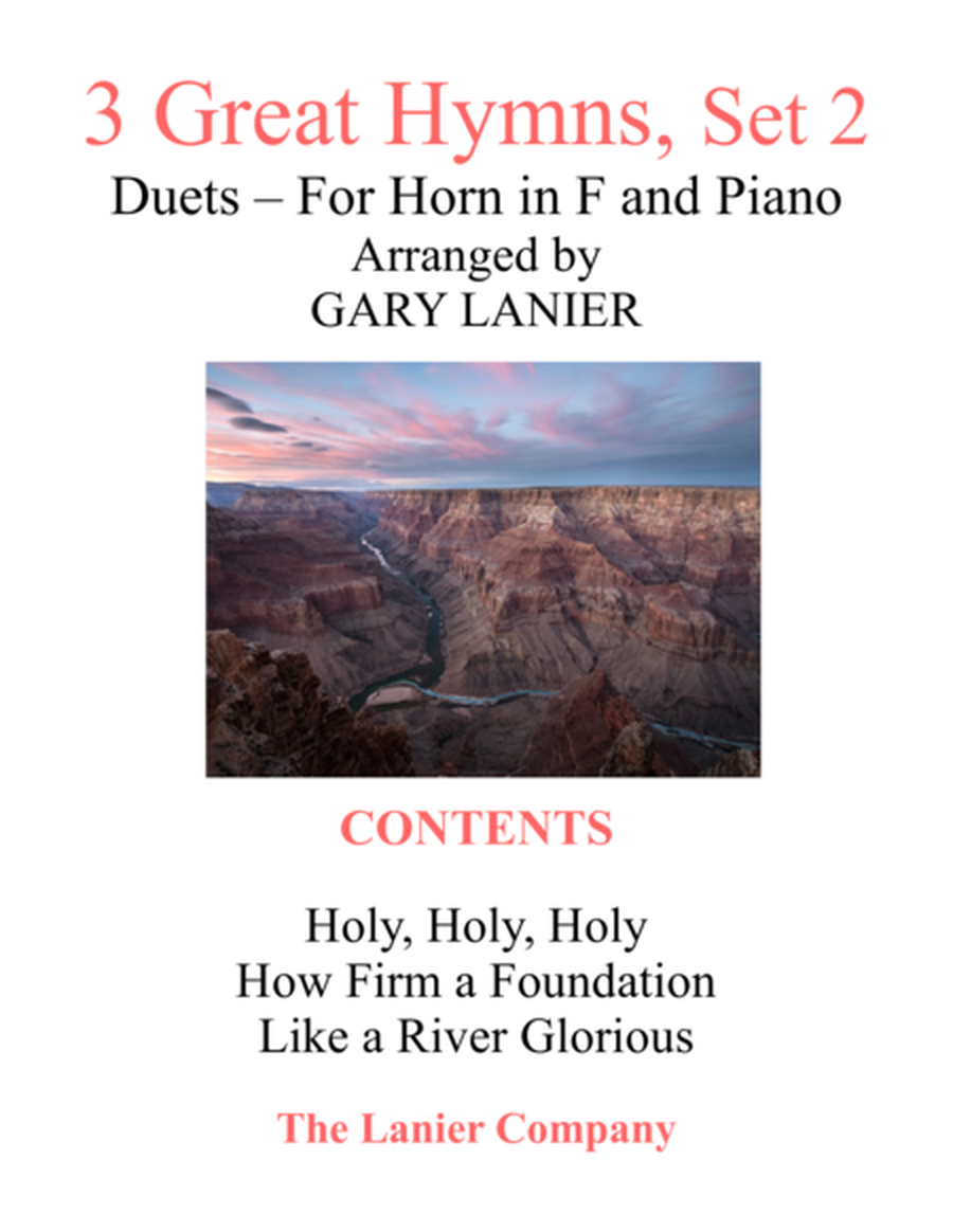 Gary Lanier: 3 GREAT HYMNS, Set 2 (Duets for Horn in F & Piano) image number null