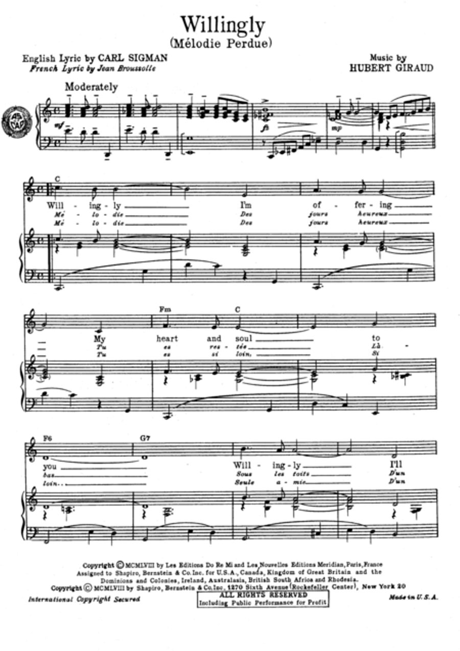 Willingly (Melodie Perdue) Voice scores gallery preview page 2