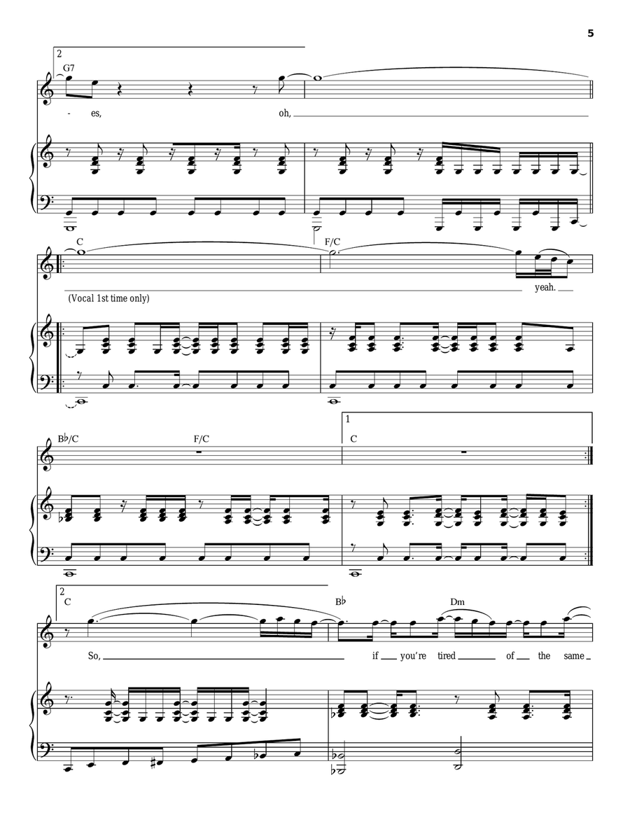 Roll With The Changes Piano scores gallery preview page 5