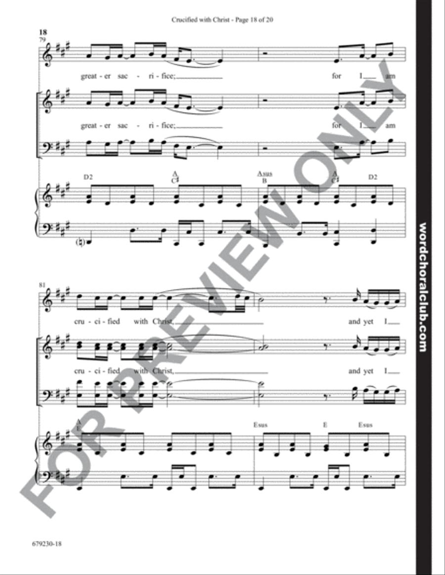 Crucified with Christ - Anthem 4-Part scores gallery preview page 18