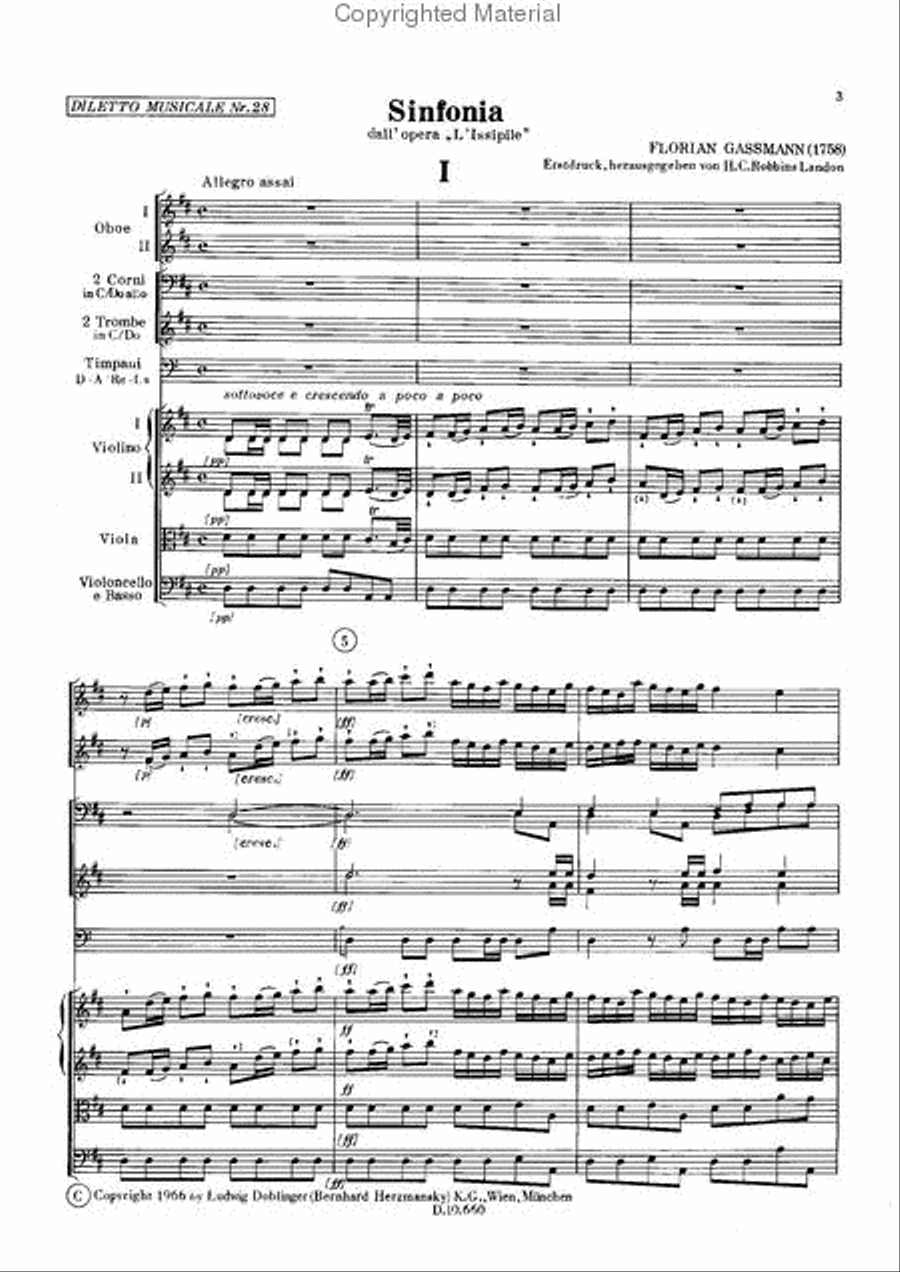 Sinfonia dall'opera L'Issipile School and Community scores gallery preview page 2