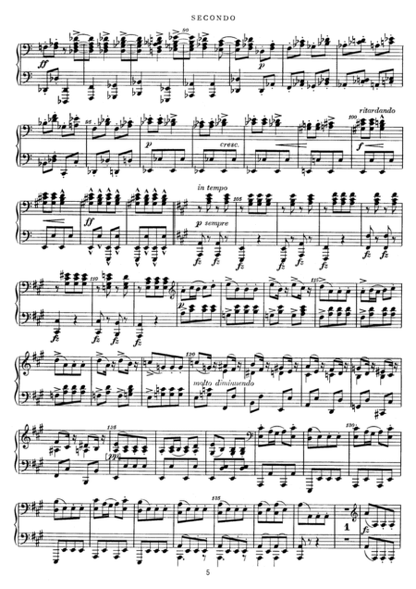 Dvorak Slavonic Dance, Op.46, No.5, for piano duet, PD885