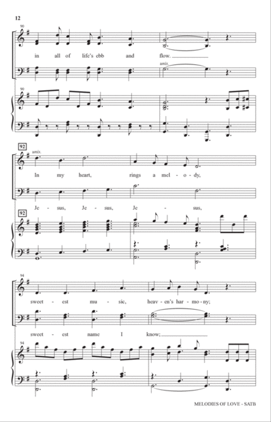 Melodies Of Love Melodies Of Love 4-Part scores gallery preview page 11
