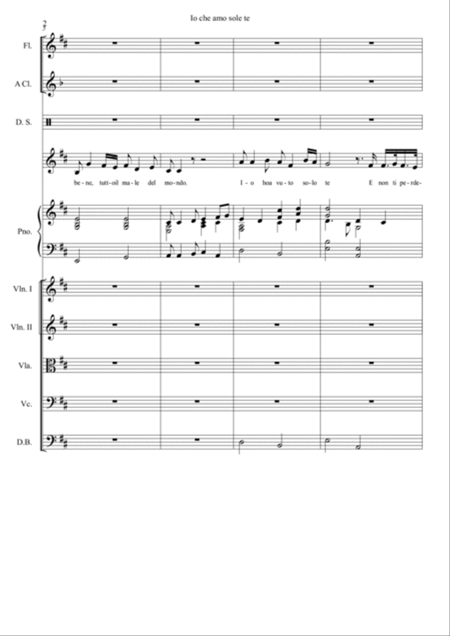 Io Che Amo Solo Te Clarinet scores gallery preview page 2