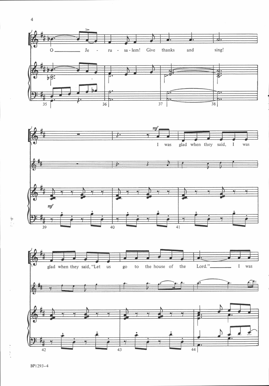 O Jerusalem! O Jerusalem! Unison Choir scores gallery preview page 4
