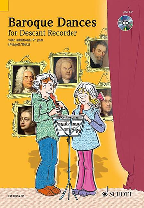 Book cover for Baroque Dances for 2 Soprano Recorders