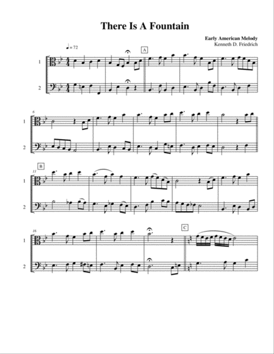 Ten Selected Hymns for the Performing Duet, Vol. 10 - viola and cello String Duet scores gallery preview page 3