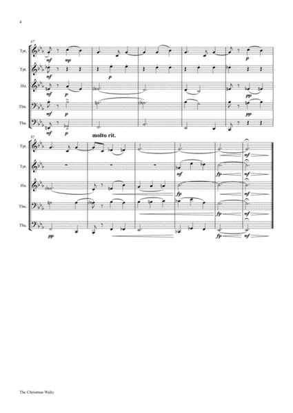 The Christmas Waltz by Jule Styne Brass Ensemble - Digital Sheet Music