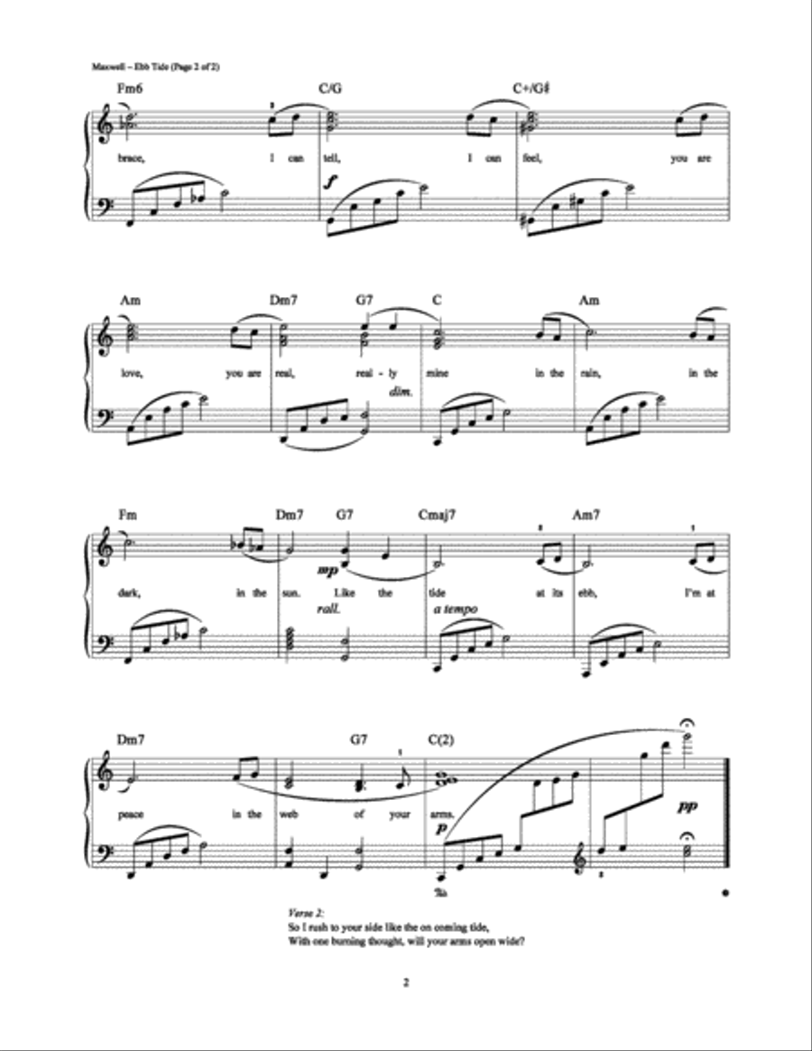 Ebb Tide Easy Piano scores gallery preview page 2