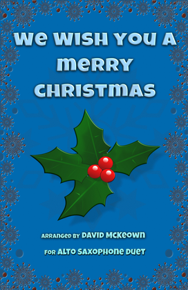 Book cover for We Wish You a Merry Christmas, Jazz Style, for Alto Saxophone Duet