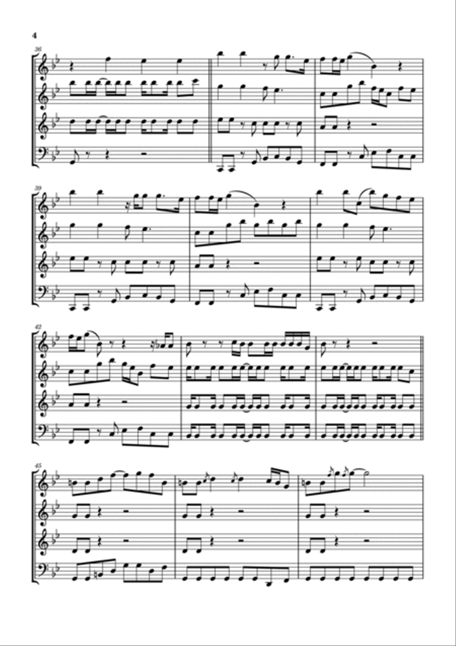 Crosstown Traffic Woodwind Quartet scores gallery preview page 5