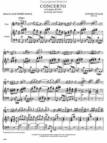 Concerto In G Major, Rv 435