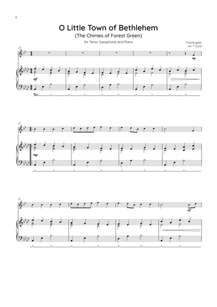 8 Christmas Solos for Tenor Saxophone and Piano image number null