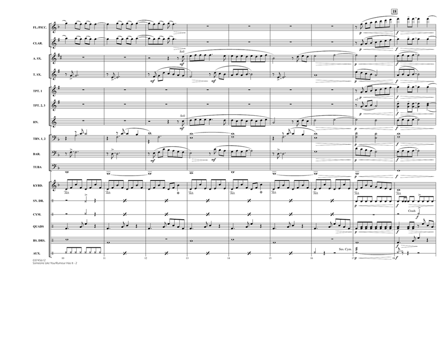 Someone Like You/Rumour Has It - Full Score Marching Band scores gallery preview page 2