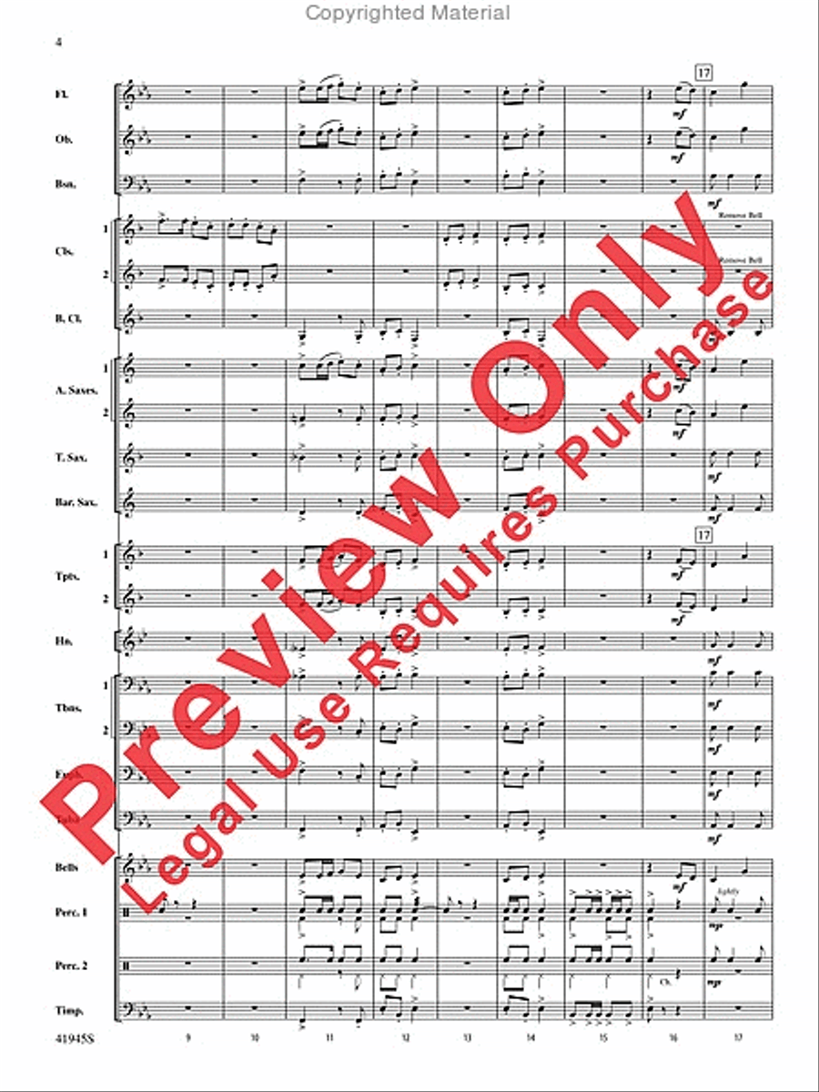 Clarinets Packing Up Early Concert Band scores gallery preview page 5