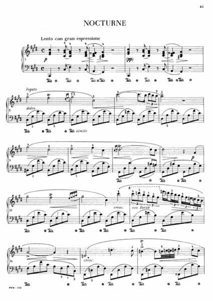 Chopin - Nocturne in C sharp minor, Op. Posth (Original Version) image number null