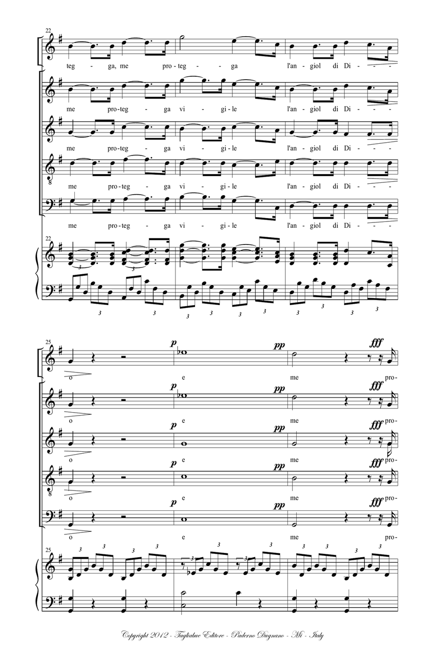 LA VERGINE DEGLI ANGELI - G. Verdi - For Solo and SATB Choir and Piano/Org. - Score Only LA VERGINE DEGLI ANGELI - G. Verdi - For Solo and SATB Choir and Piano/Org. - Score Only 4-Part scores gallery preview page 6
