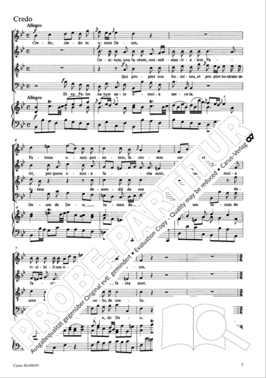 Missa brevis Sti. Joannis de Deo (Kleine Orgelsolomesse) 4-Part scores gallery preview page 12