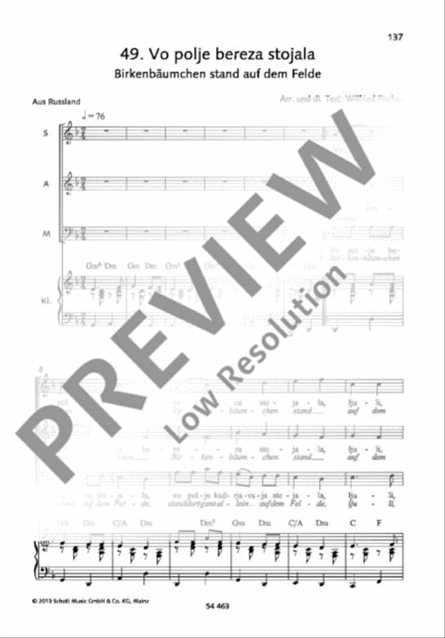 Vo polje bereza stojala A Cappella scores gallery preview page 2