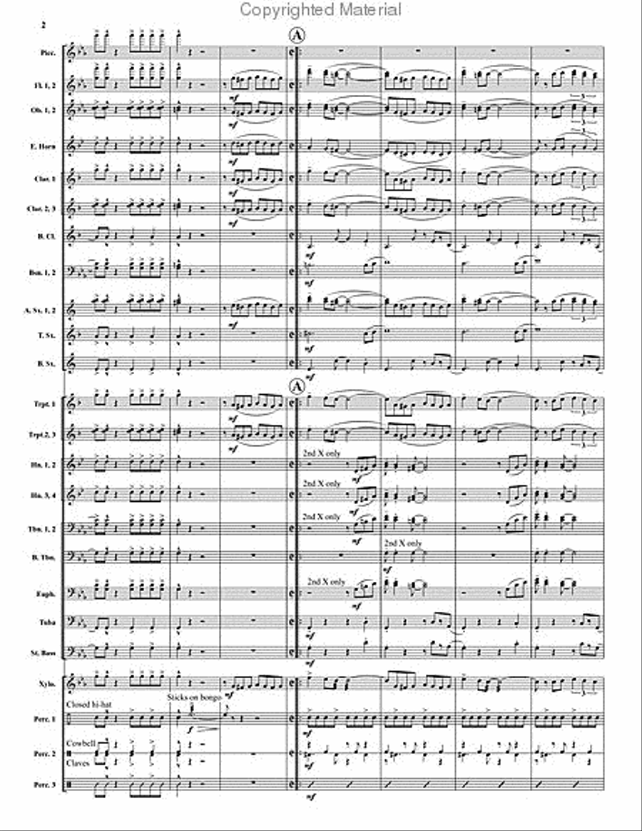 Ciudad del Fuego Concert Band scores gallery preview page 3