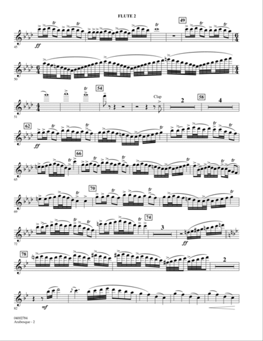 Arabesque - Flute 2 Flute scores gallery preview page 2